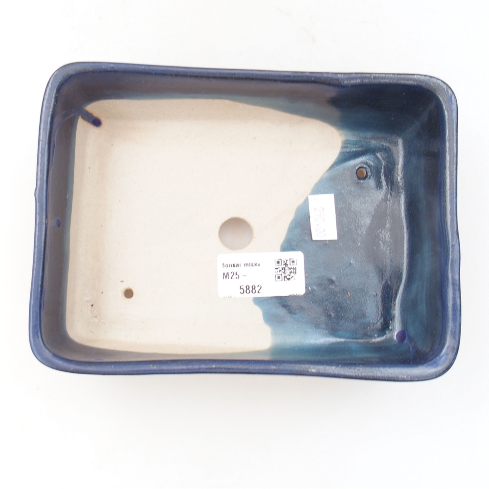 Keramik-Bonsaischale 18 x 13 x 5 cm, Farbe blau