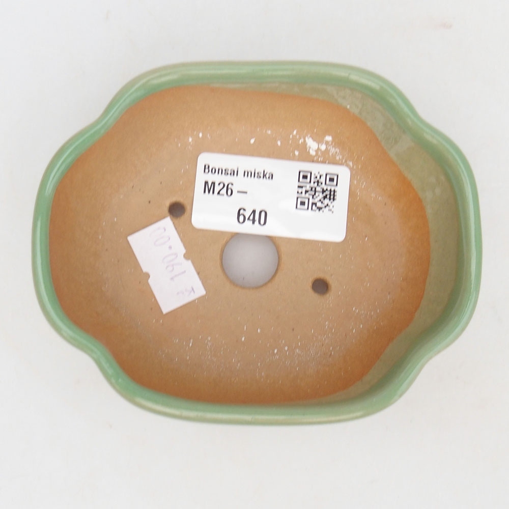 Bonsaischale aus Keramik 10,5 x 8,5 x 3,5 cm, grün