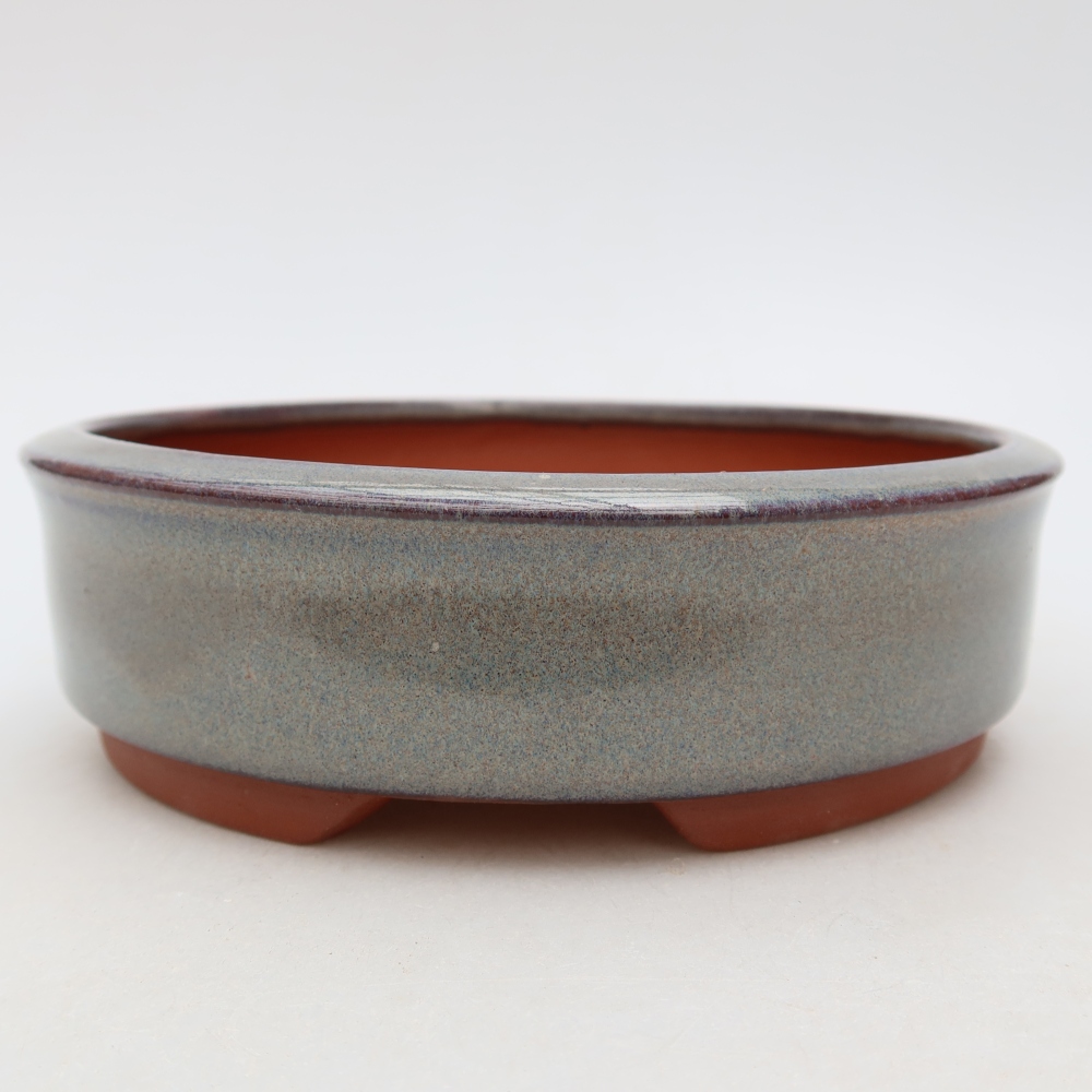 Keramik-Bonsai-Schale, 16 x 16 x 5 cm, Farbe: Grau