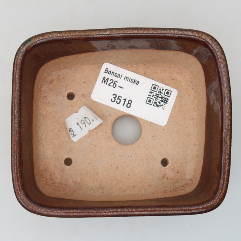Bonsaischale aus Keramik 10 x 8 x 3,5 cm, braun