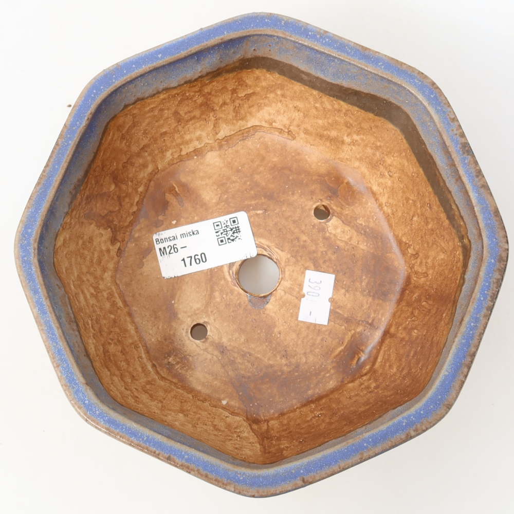 Keramik-Bonsai-Schale 17 x 16 x 6,5 cm, Farbe: Blau