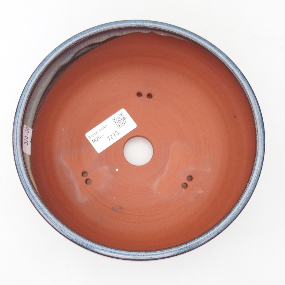 Bonsaischale aus Keramik 18 x 18 x 7,5 cm, Farbe blau