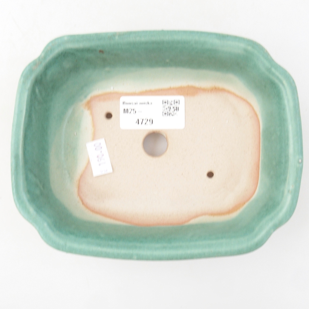 Keramik-Bonsaischale 16 x 12 x 5 cm, Farbe Grün