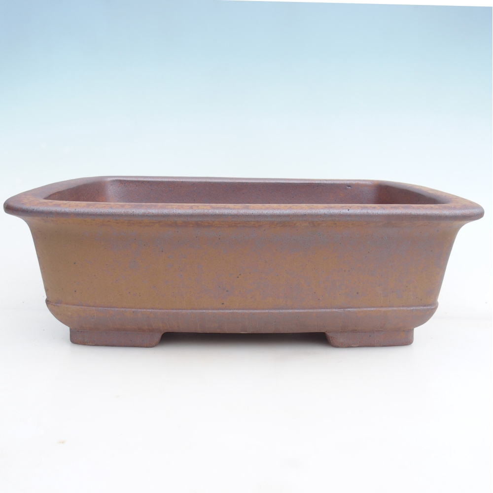 Bonsaischale aus Keramik 37 x 28 x 12 cm, metallfarben