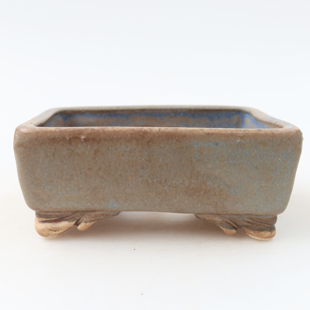 Keramik-Bonsai-Schale 10 x 8 x 4 cm, Farbe: Blau