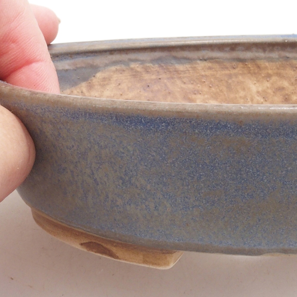 Bonsaischale aus Keramik 15 x 13,5 x 3,5 cm, Farbe blau
