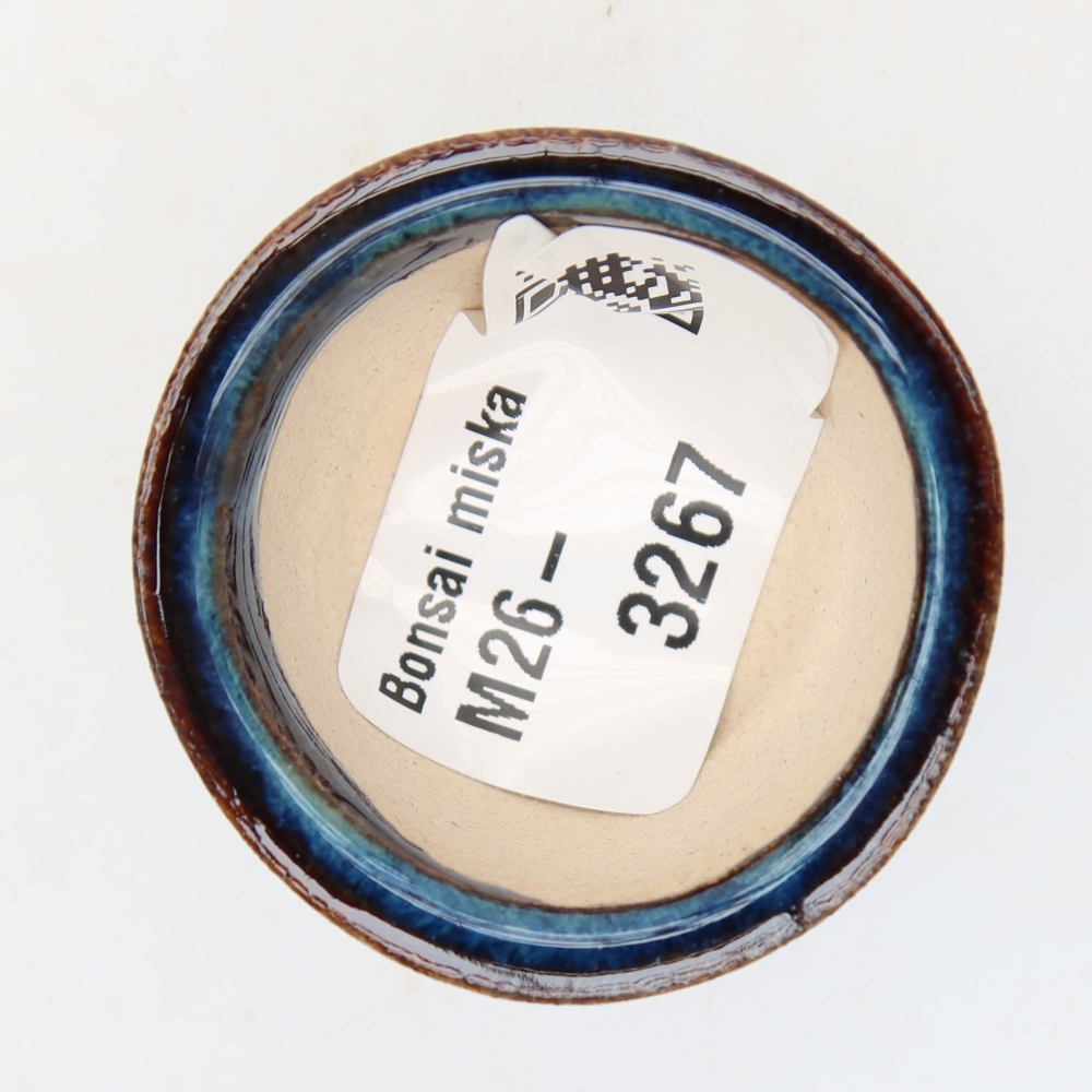 Keramik-Bonsai-Schale, 3,5 x 3,5 x 2,5 cm, Farbe: Blau