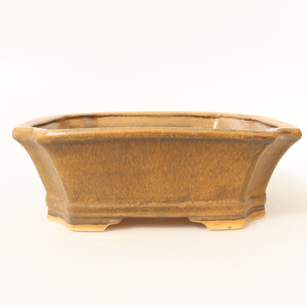 Bonsaischale aus Keramik 18 x 15 x 6 cm, braun