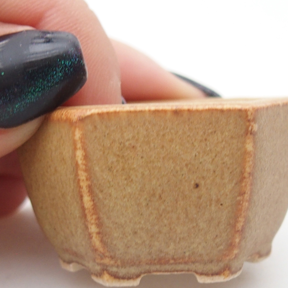 Mini-Bonsaischale 4 x 3,5 x 2 cm, braun