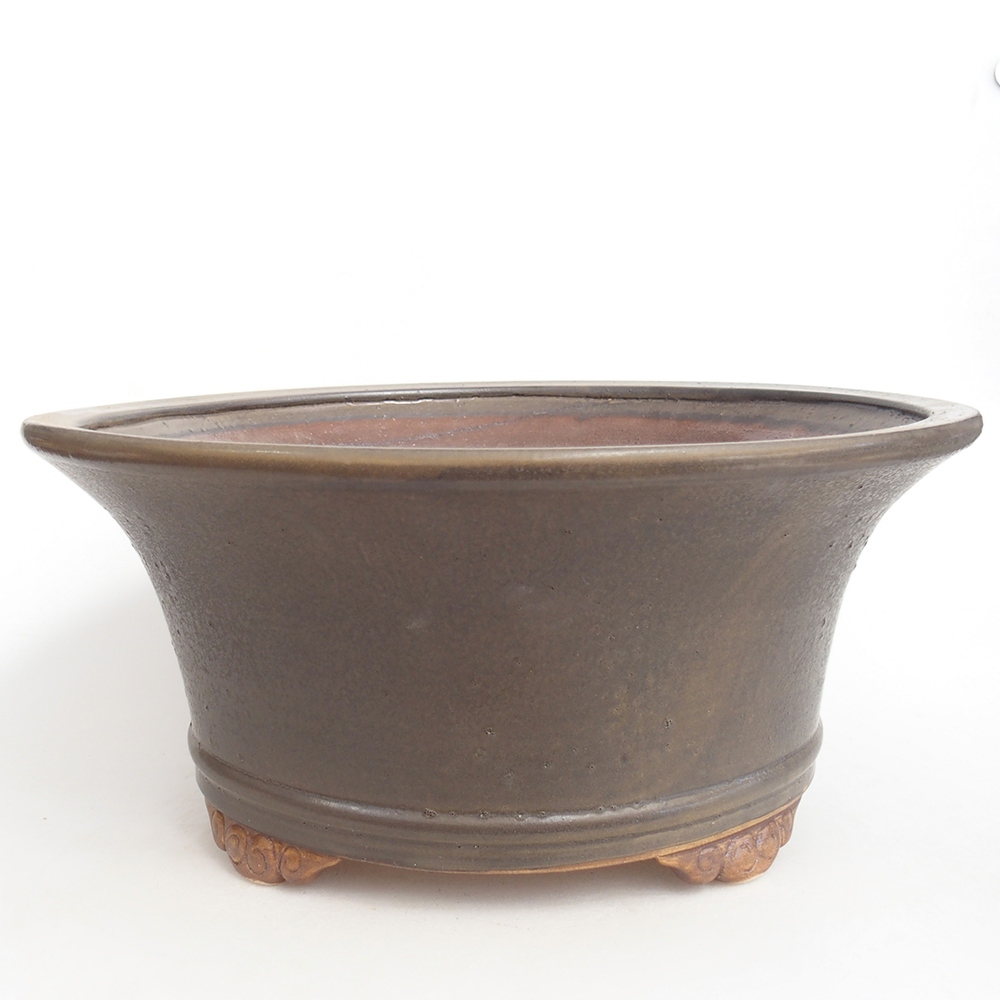 Bonsaischale aus Keramik 32 x 32 x 14 cm, braun