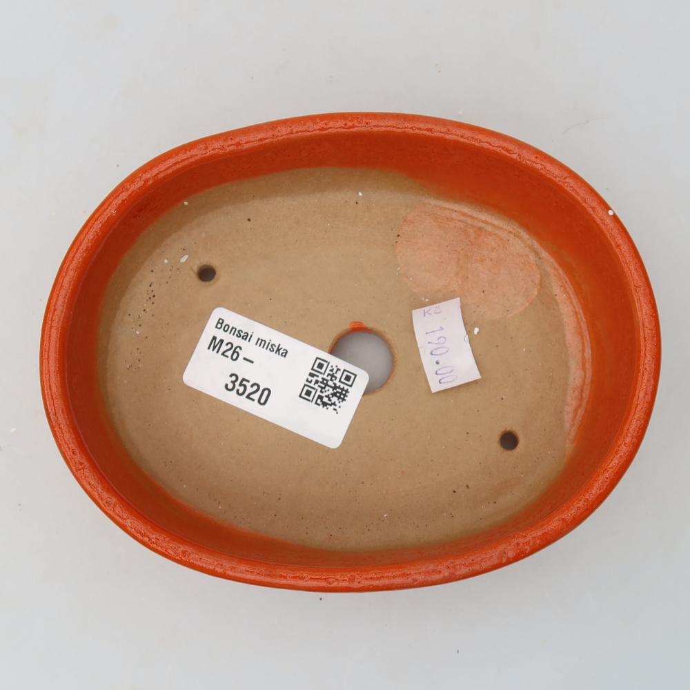 Keramik-Bonsai-Schale 13 x 10 x 3,5 cm, Farbe: Orange