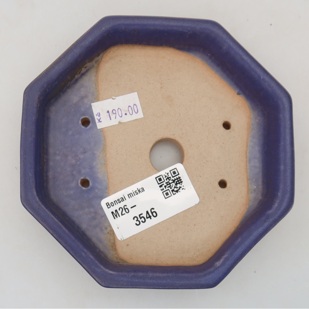 Keramik-Bonsai-Schale, 11,5 x 11,5 x 2,5 cm, Farbe: Violett
