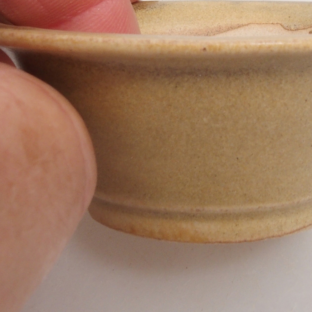 Mini-Bonsaischale 7 x 7 x 2,5  cm, Farbe braun