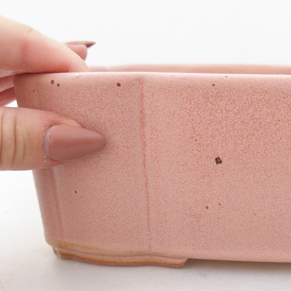 Bonsaischale aus Keramik 20,5 x 17 x 7 cm, rosa