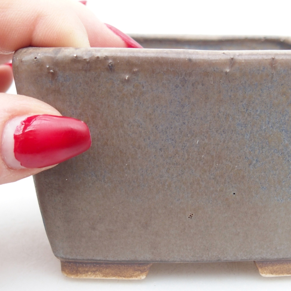 Bonsaischale aus Keramik 8,5 x 8,5 x 5,5 cm, Farbe blau