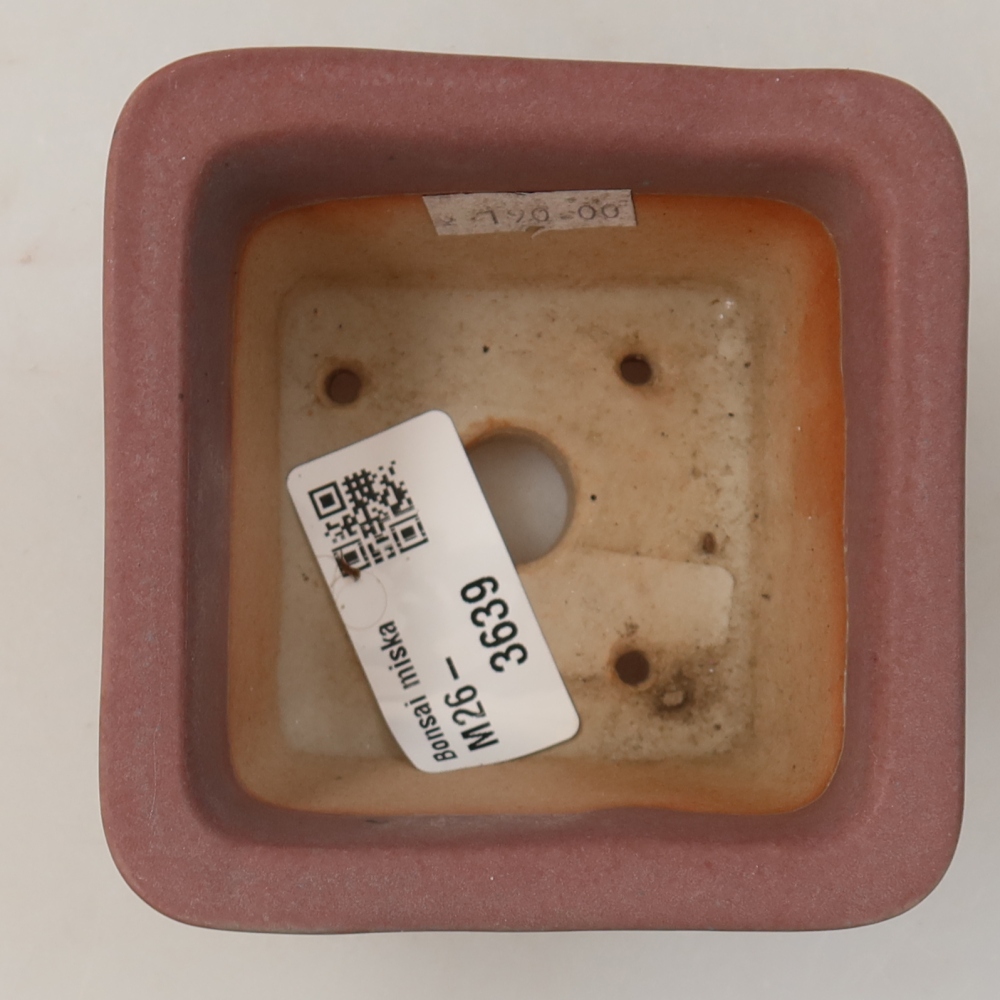 Keramik-Bonsai-Schale, 8,5 x 8,5 x 5,5 cm, Farbe: Violett