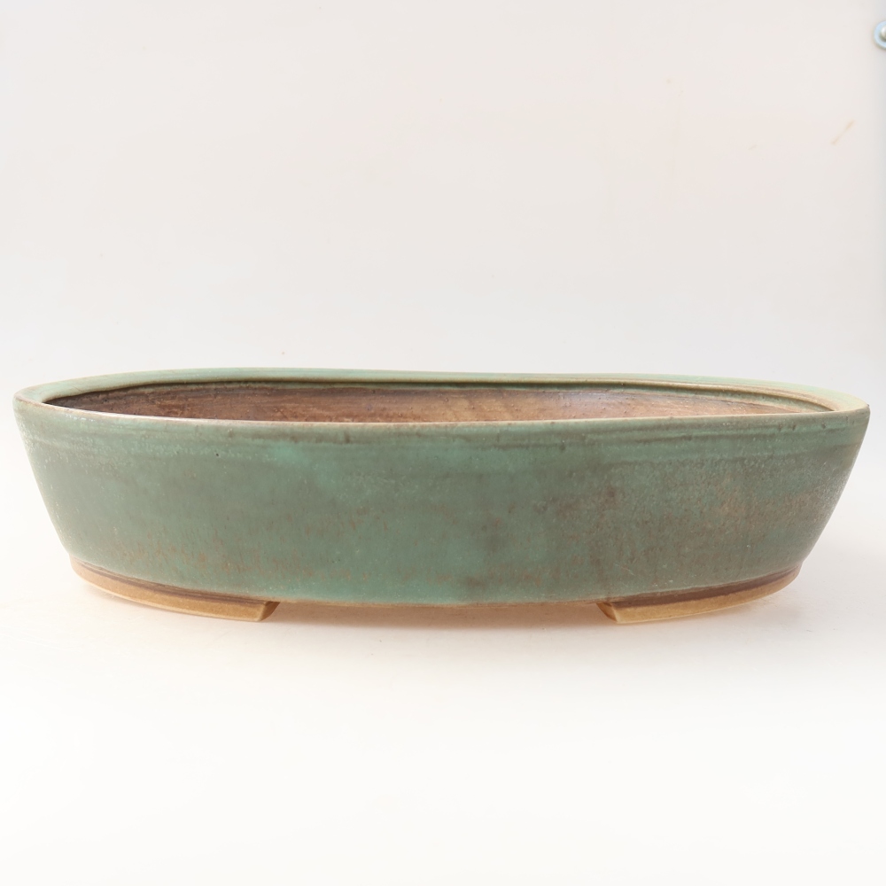 Keramik-Bonsai-Schale 32 x 27,5 x 6,5 cm, Farbe: grün