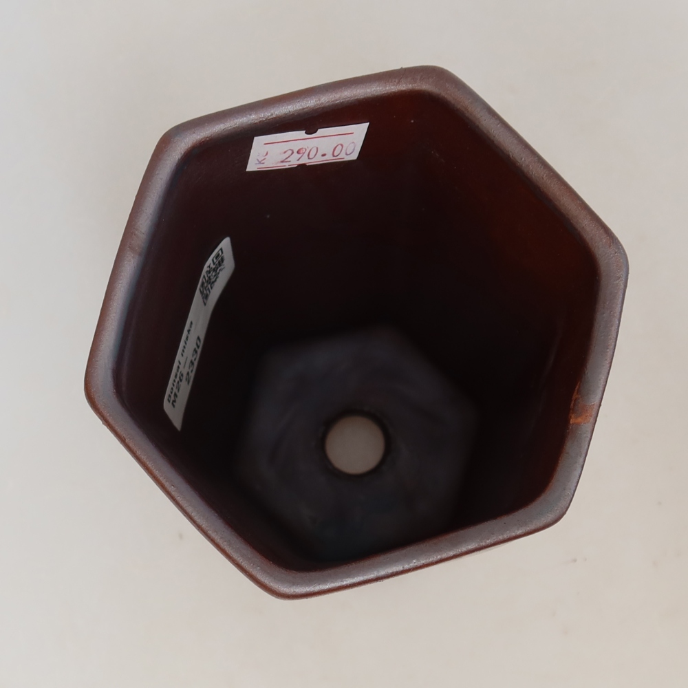 Keramik-Bonsai-Schale 9,5 x 8,5 x 14,5 cm, metallfarben