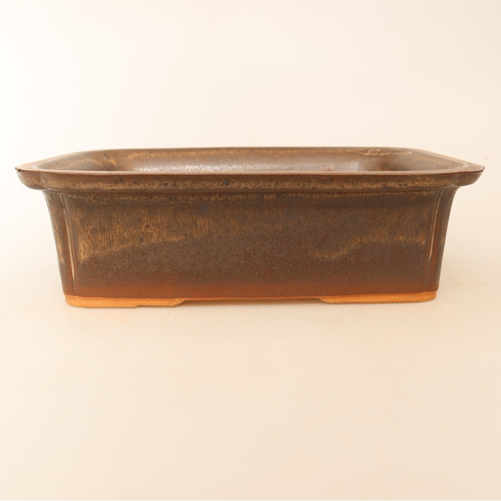 Keramikschale  20 x 15,5 x 5,5 cm, Farbe: braun