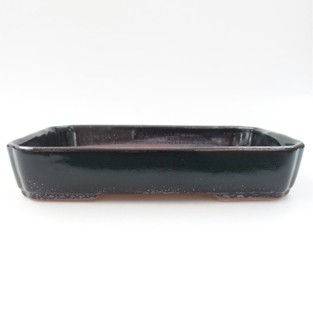 Keramik-Bonsaischale 18 x 13 x 3,5 cm, Farbe Grün