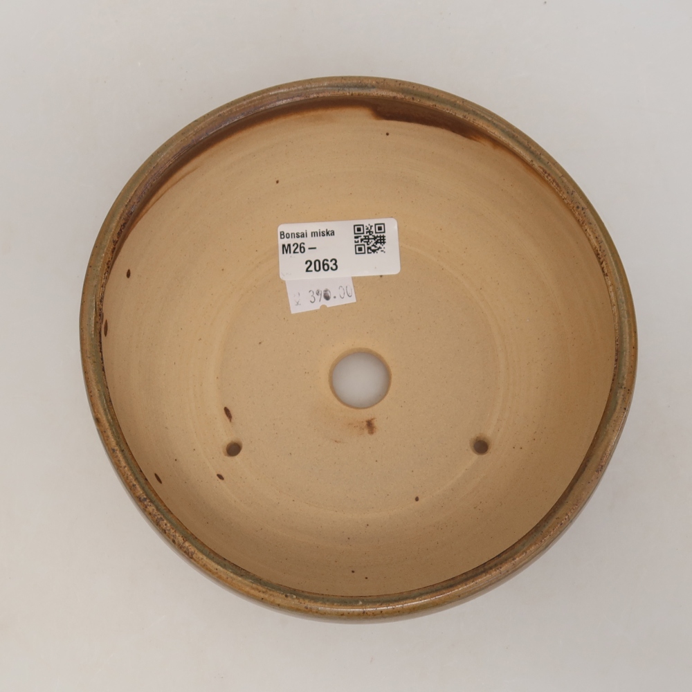 Keramik-Bonsai-Schale 16 x 16 x 6 cm, Farbe: braun