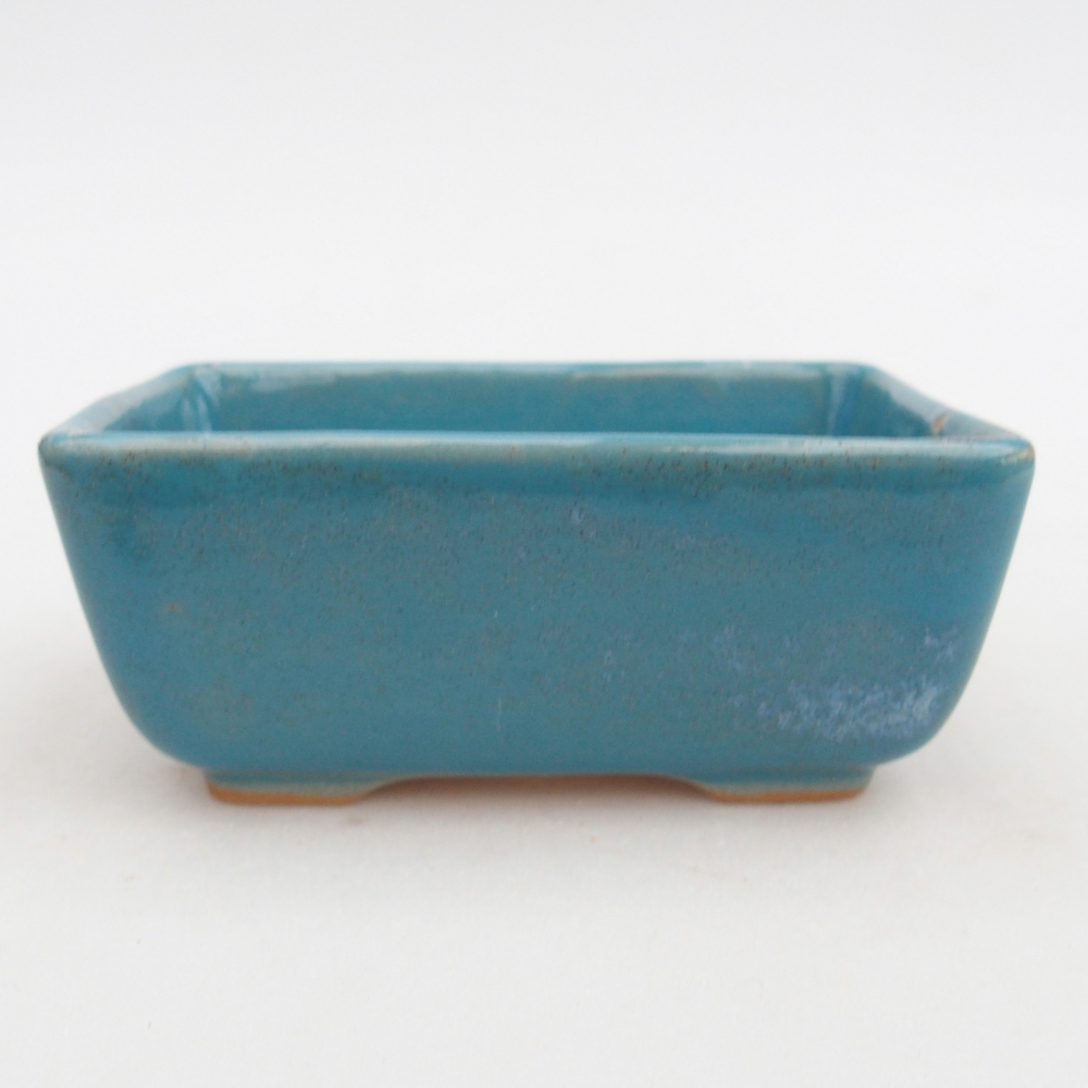Bonsaischale aus Keramik 10,5 x 7,5 x 4,5 cm, Farbe blau