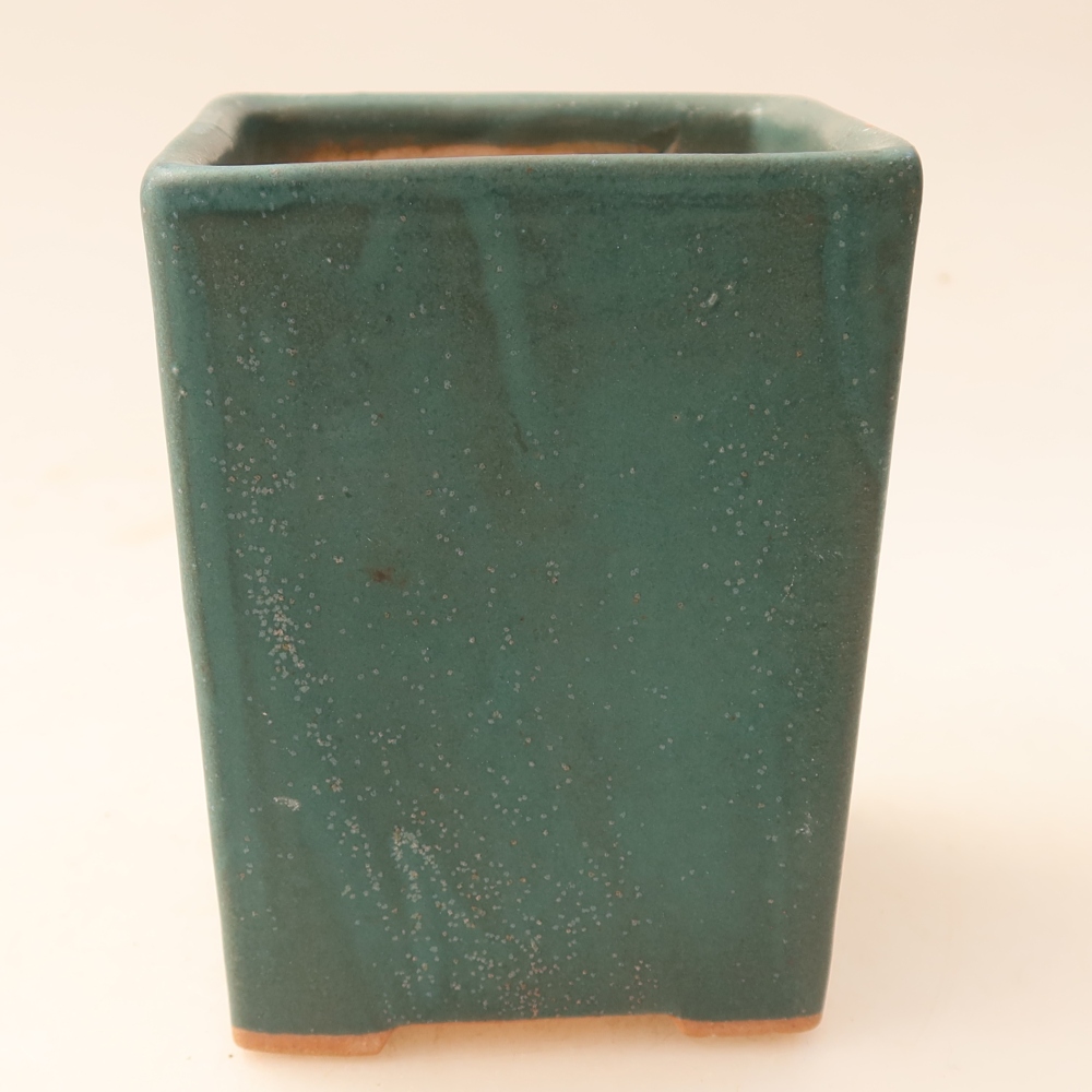 Keramik-Bonsai-Schale 7,5 x 7,5 x 10 cm, Farbe: Blau