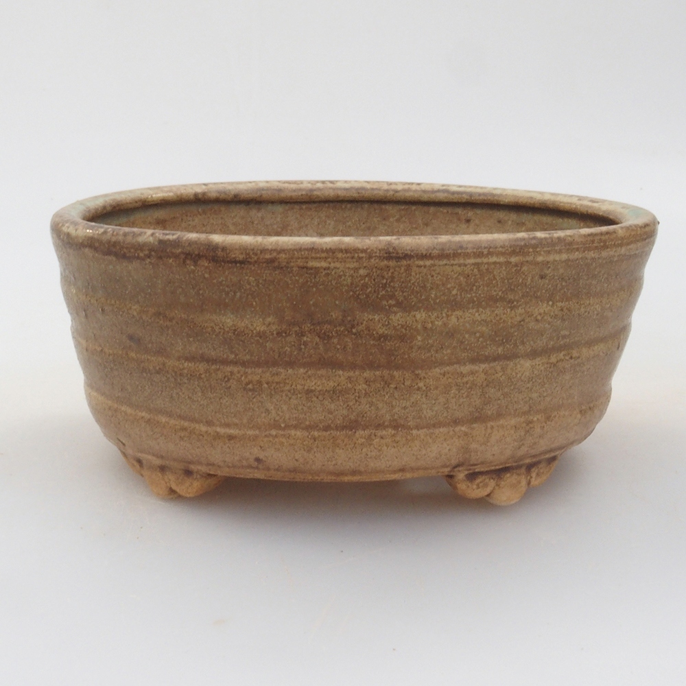 Bonsaischale aus Keramik 10,5 x 9 x 4 cm, Farbe braun