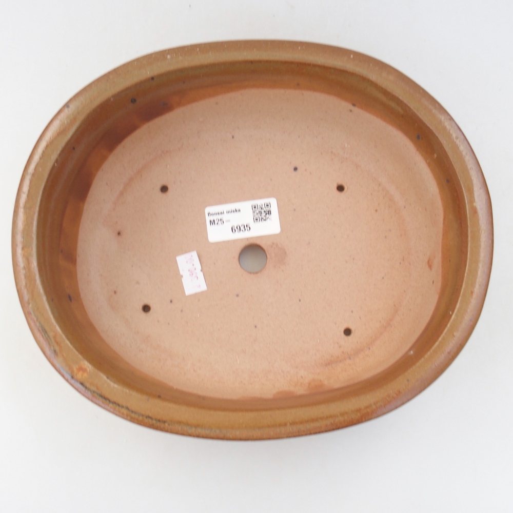 Bonsaischale aus Keramik 23 x 19,5 x 8 cm, braun