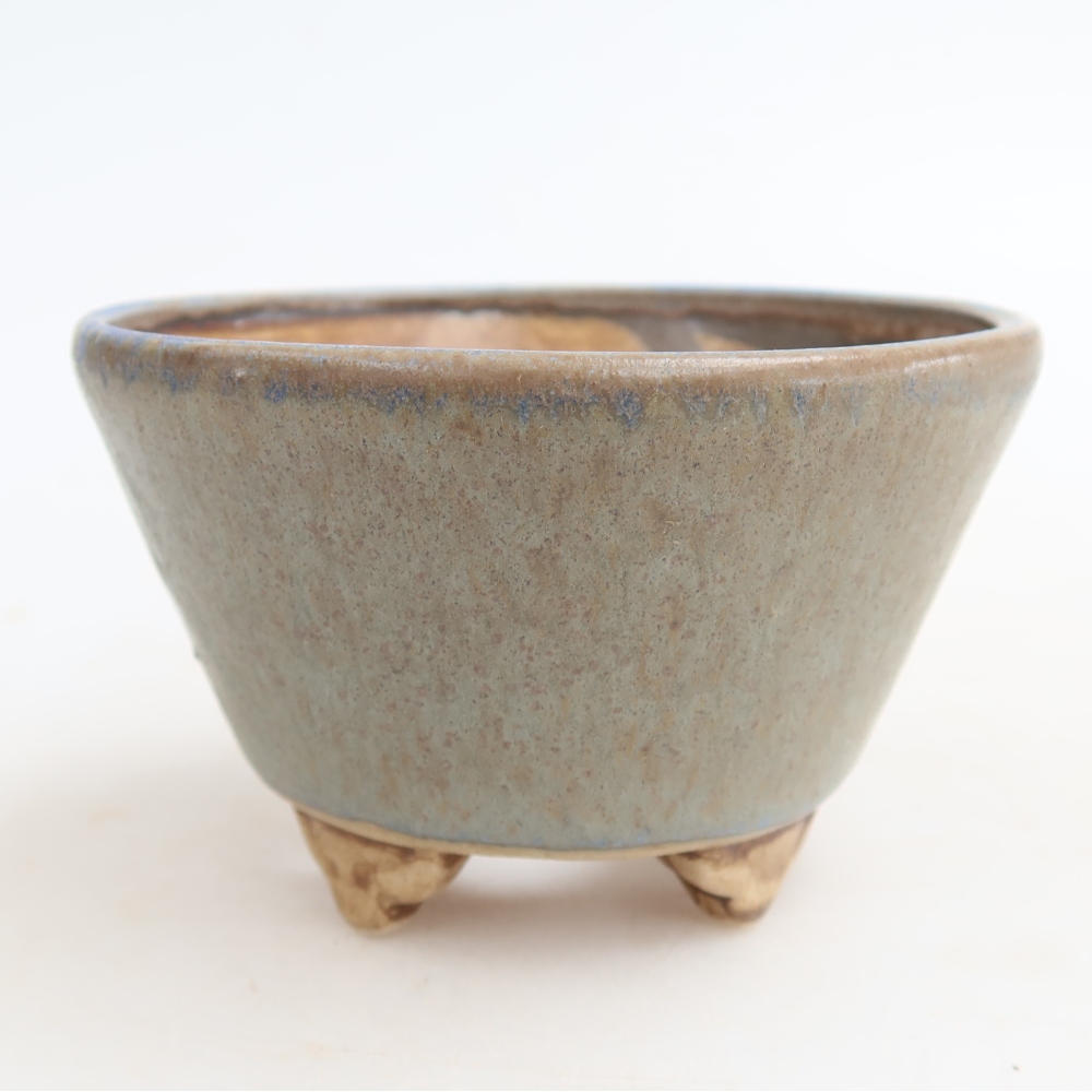 Bonsaischale aus Keramik 8,5 x 8,5 x 5 cm, Farbe blau