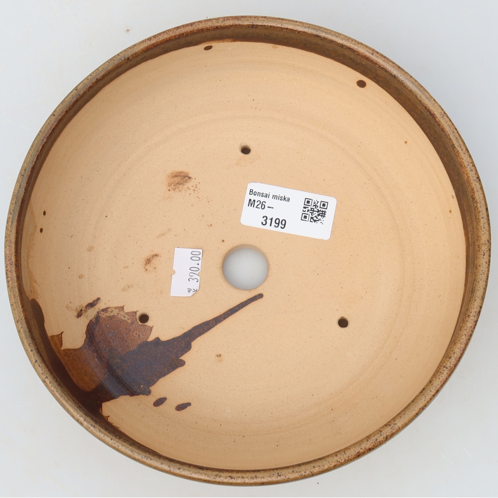 Keramik-Bonsai-Schale 19 x 19 x 5,5 cm, Farbe: braun
