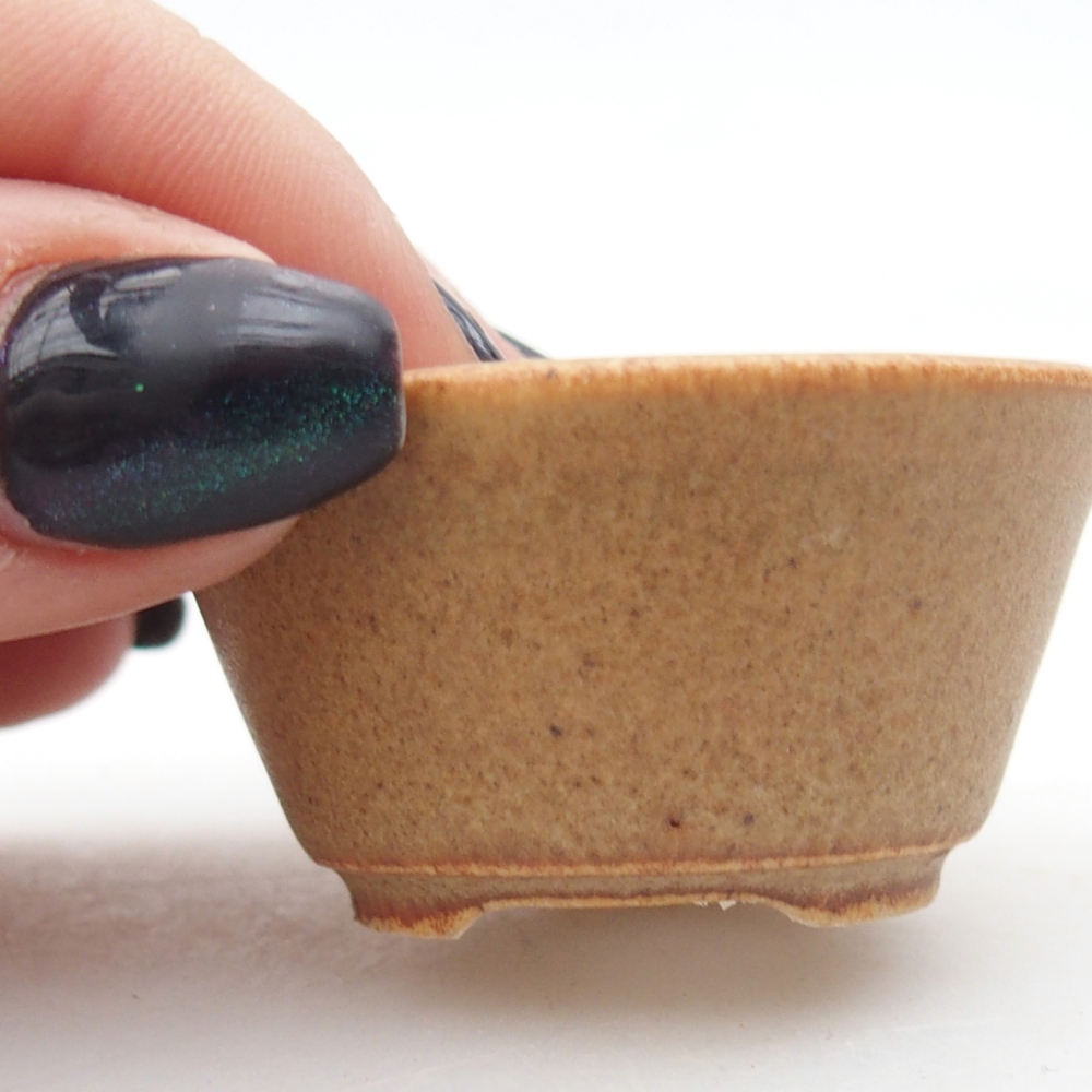 Mini-Bonsaischale 4,5 x 4,5 x 2,5 cm, braun