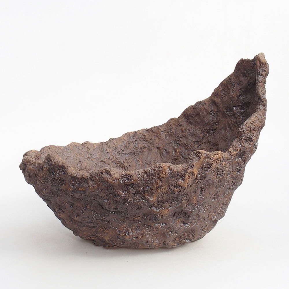 Keramikschale 19 x 15 x 14 cm , Farbe braun