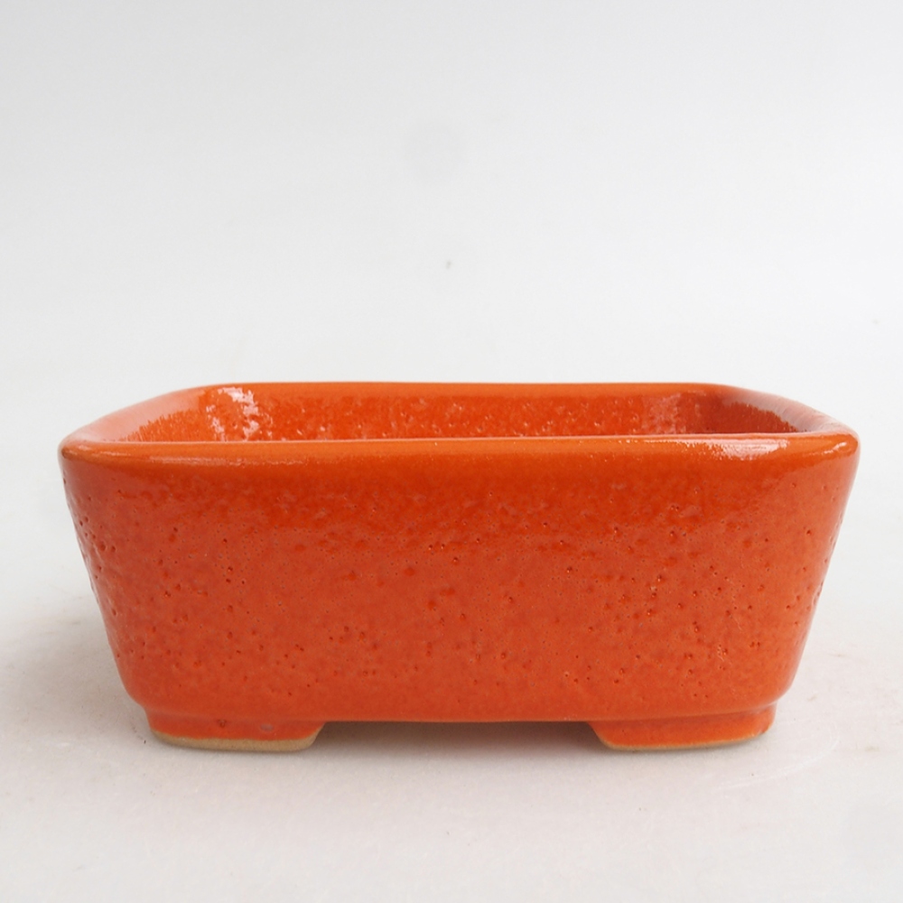 Keramik-Bonsaischale 10,5 x 9 x 4,5 cm, Farbe  Orange