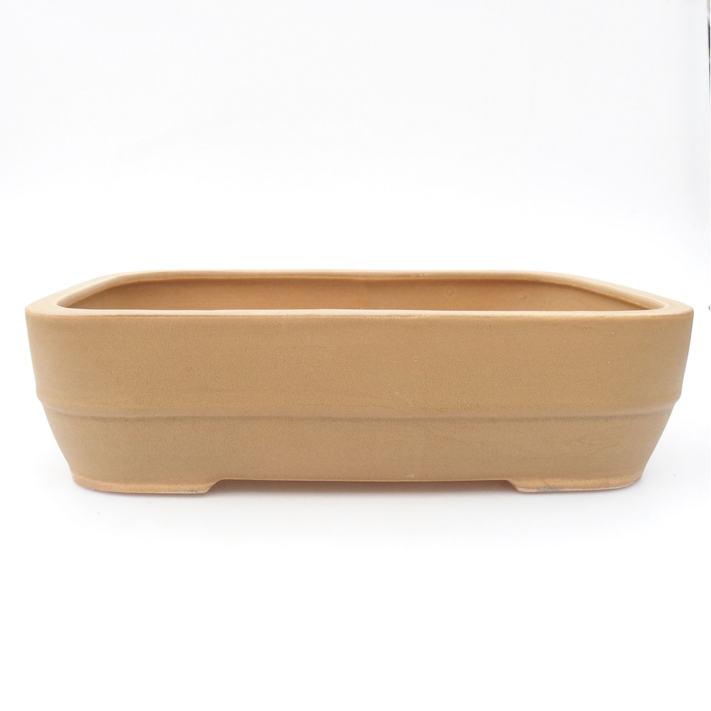 Keramik-Bonsaischale 28 x 21 x 7,5 cm, Farbe Beige