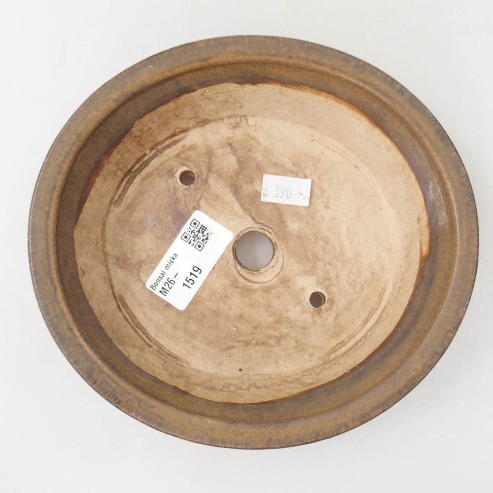 Bonsaischale aus Keramik 17,5 x 16 x 4,5 cm, braun