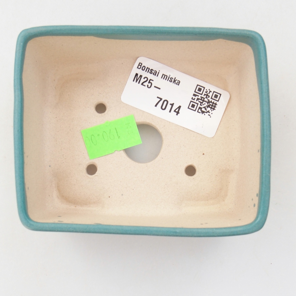 Bonsaischale aus Keramik 8,5 x 7 x 3,5 cm, Farbe blau