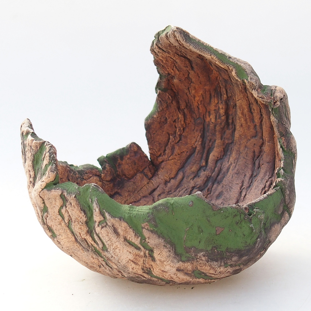 Keramikschale 11 x 10 x 10 cm , Farbe grün