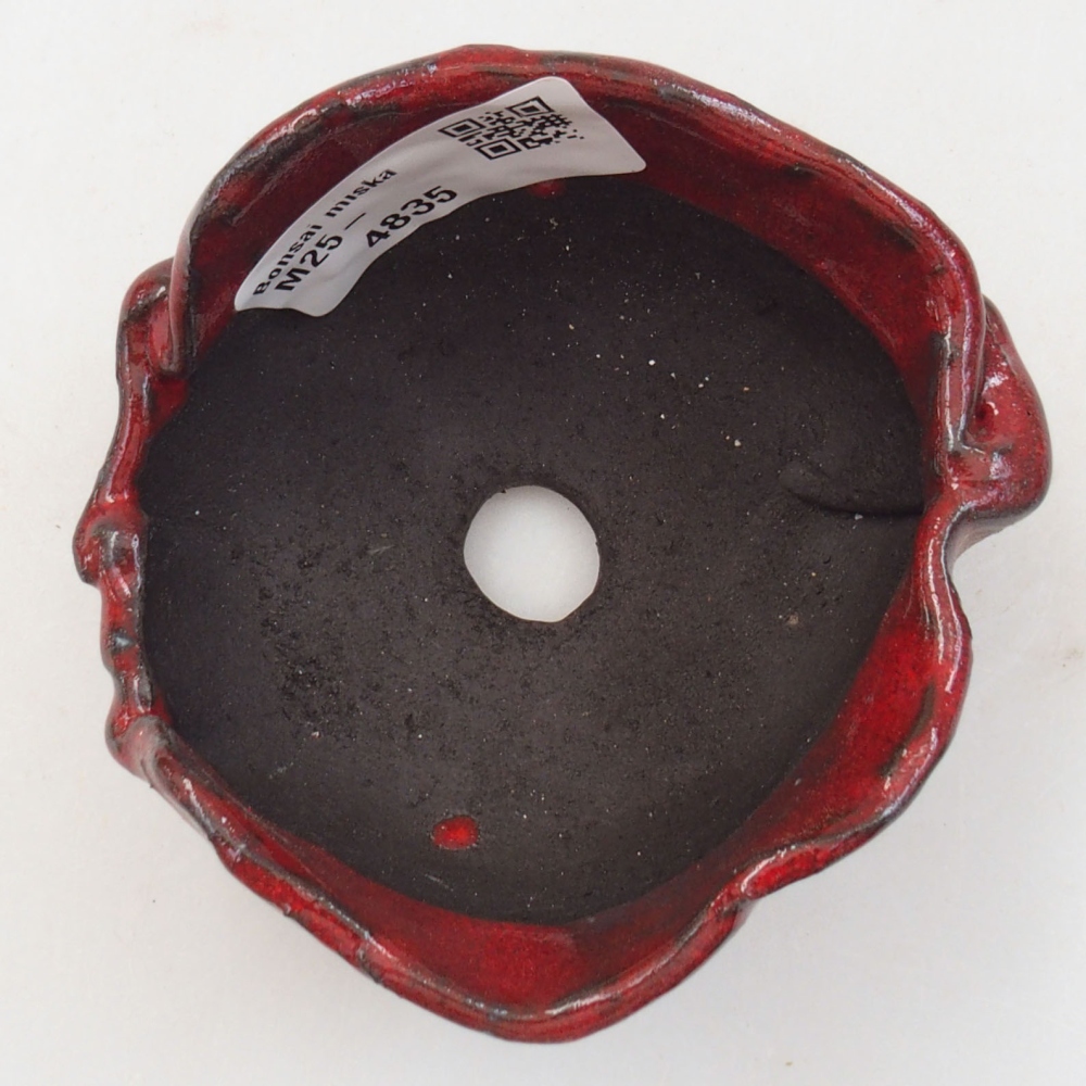 Keramikschale 8 x 7 x 4,5 cm, Farbe rot