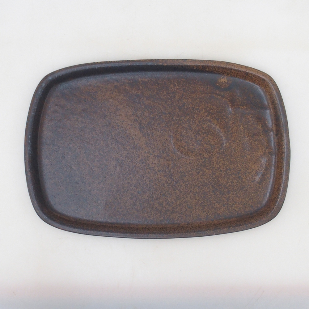 Bonsai-Schale + Unterschale H10 – 37 x 28 x 9 cm. – braun