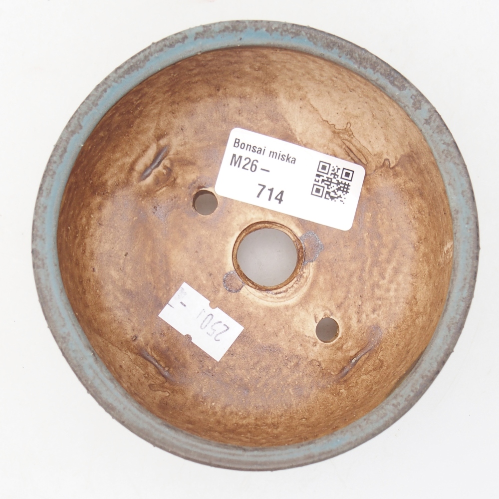 Bonsaischale aus Keramik 11 x 11 x 4,5 cm, Farbe blau