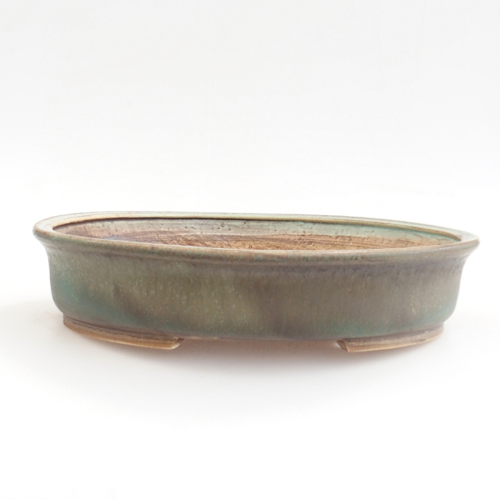 Bonsaischale aus Keramik 25,5 x 23 x 5,5 cm, grün