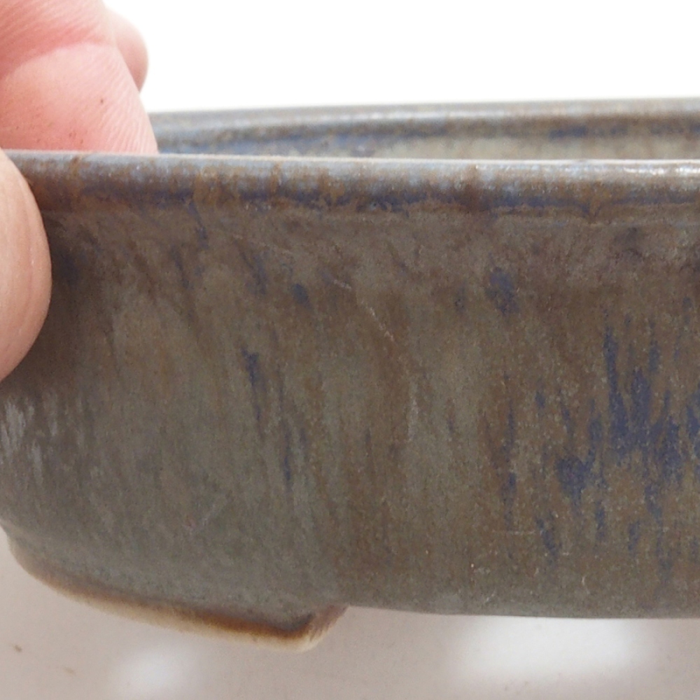 Bonsaischale aus Keramik 12 x 11,5 x 3 cm, Farbe blau