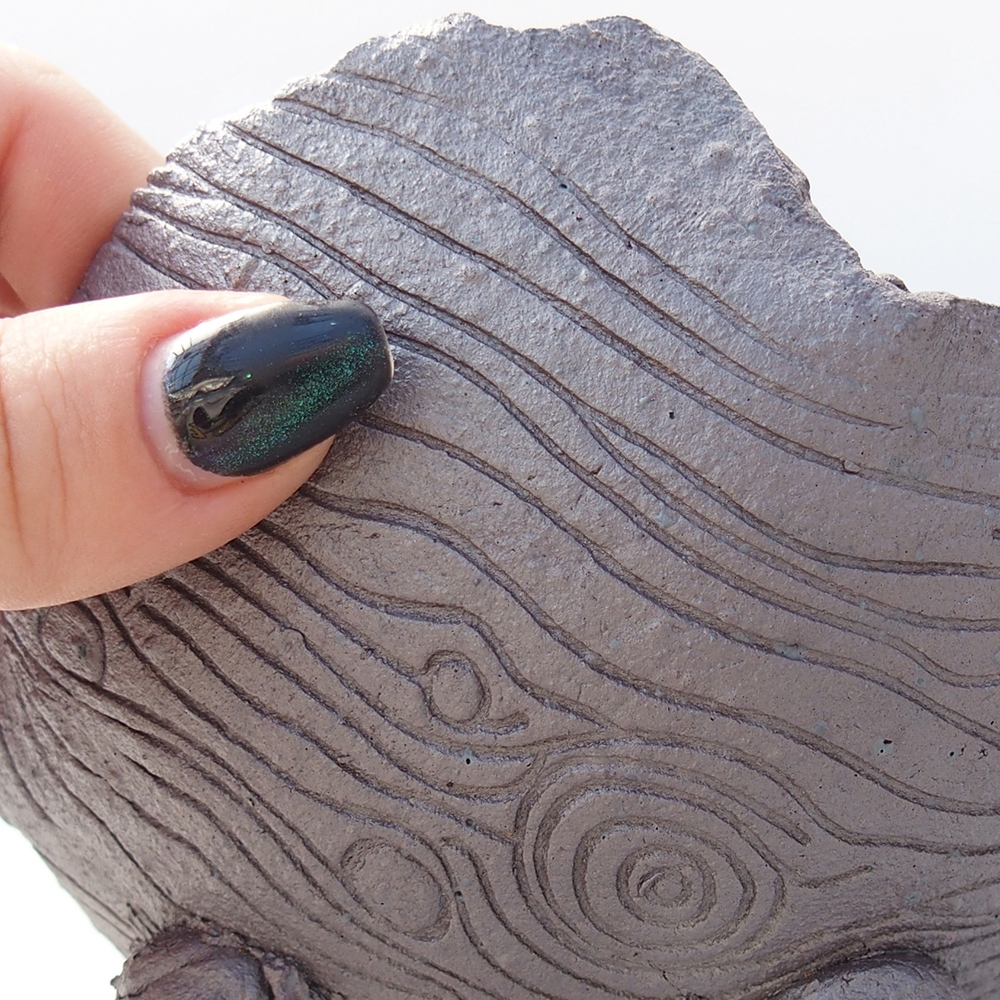 Keramikschale 13,5 x 12,5 x 8,5 cm , Metallic-Farbe