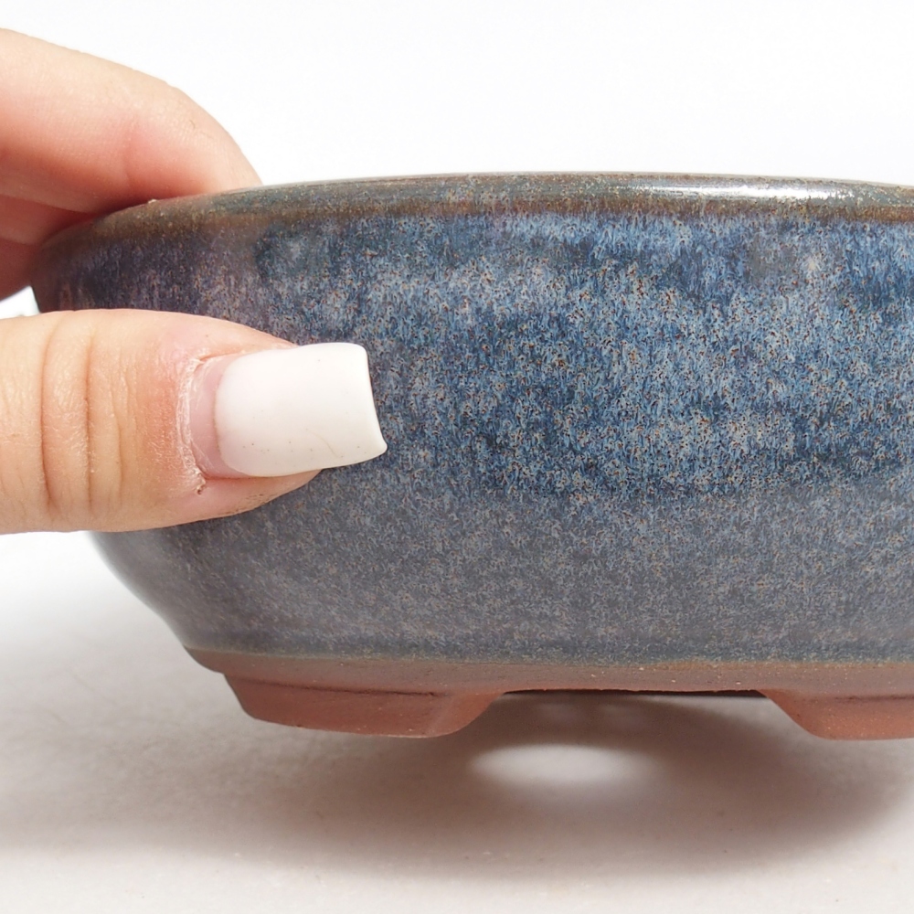 Bonsaischale aus Keramik 15 x 15 x 5,5 cm, Farbe blau