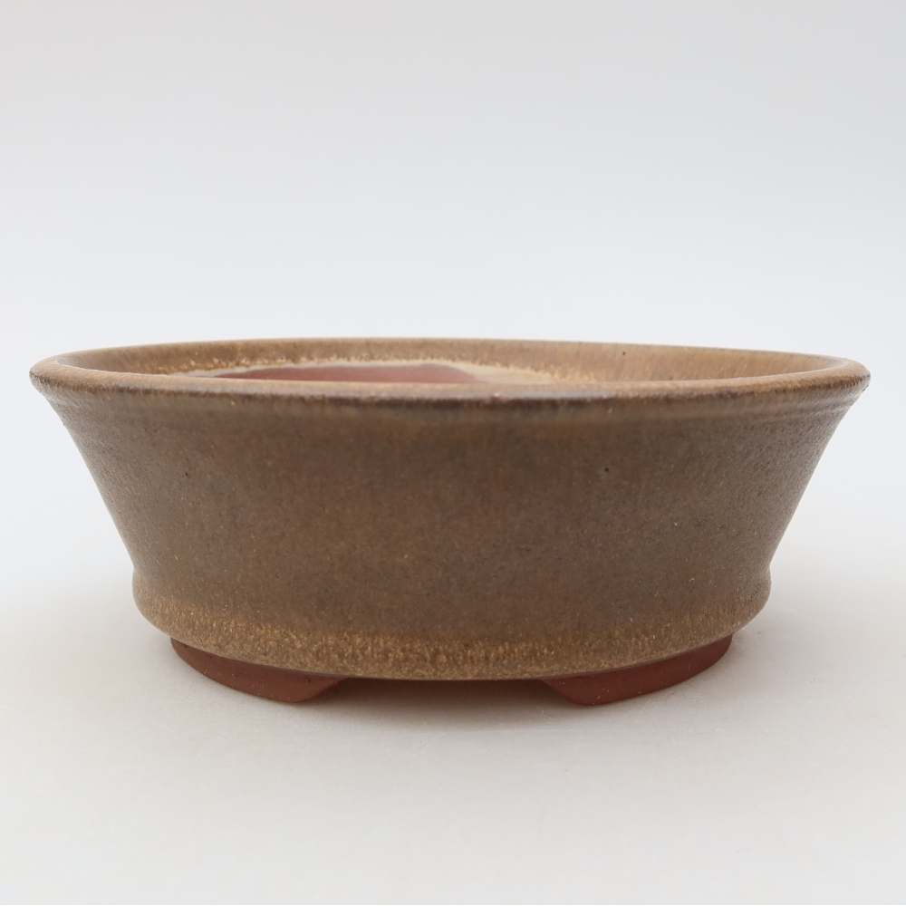Keramik-Bonsai-Schale, 15,5 x 15,5 x 5,5 cm, Farbe: Braun