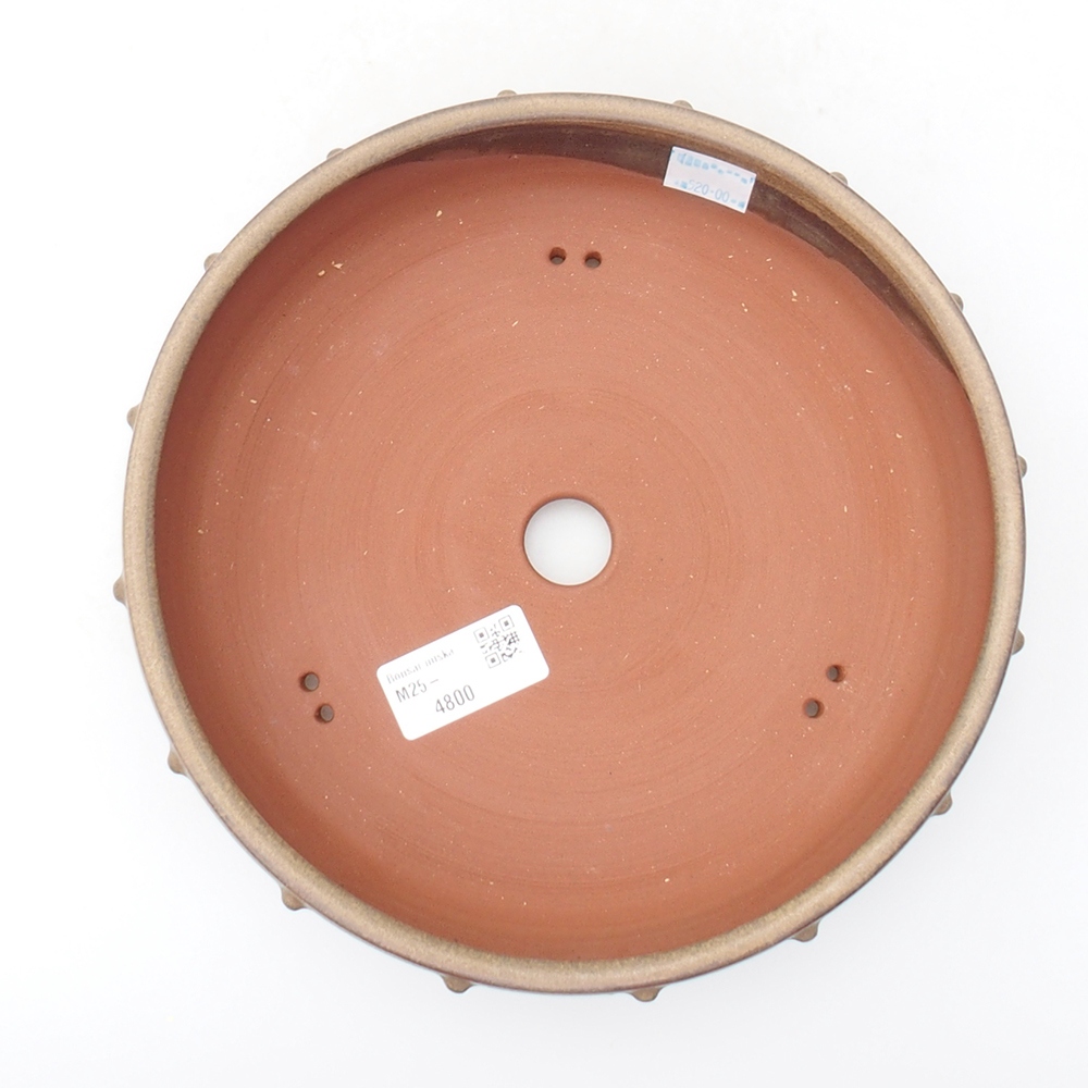 Bonsaischale aus Keramik 21 x 21 x 5,5 cm, braune Farbe