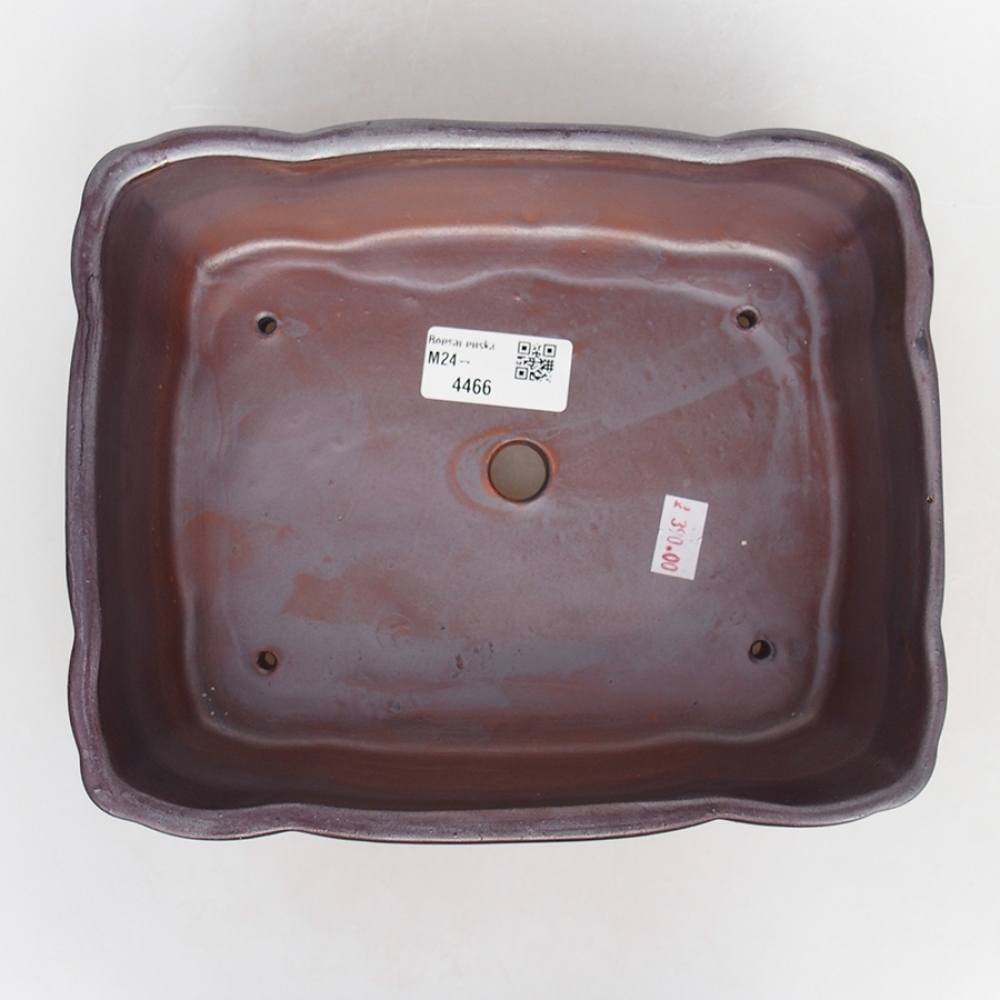 Keramik-Bonsaischale 20,5 x 17 x 7 cm, braun Farbe