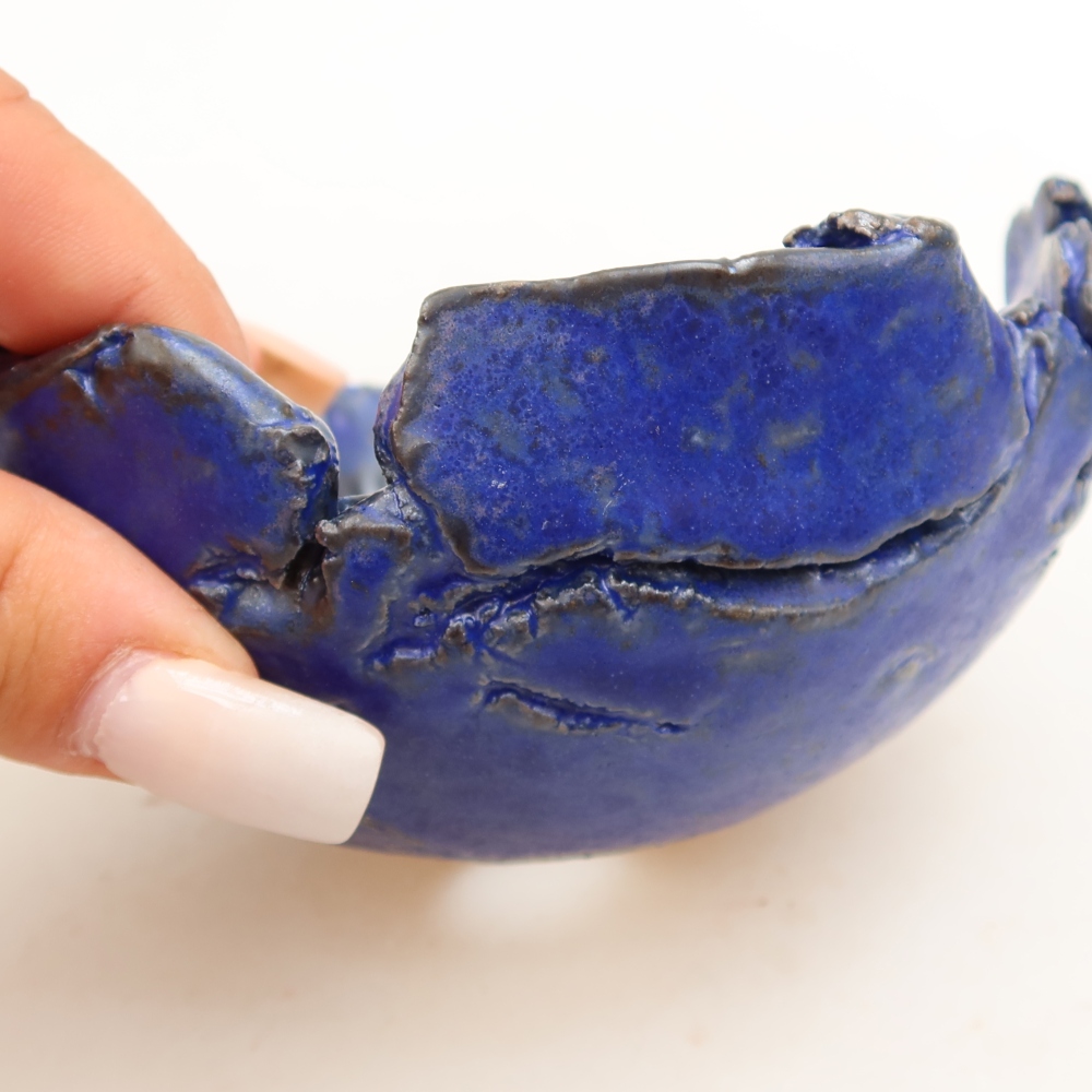 Keramikschale  11,5 x 10,5 x 6 cm, Farbe: Blau