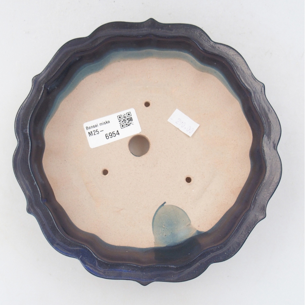 Bonsaischale aus Keramik 19 x 19 x 5 cm, Farbe blau